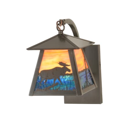 Meyda Tiffany Single Light Down Lighting Outdoor Wall Sconce from the Stillwater Collection Bronze