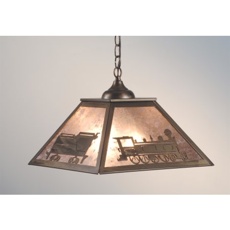 Meyda Tiffany 2 Light 12" Wide Pendant with Handmade Shade Antique Copper