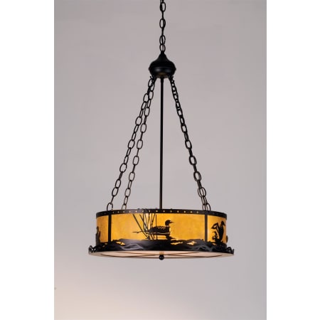 Meyda Tiffany 4 Light 21-1/2" Wide Pendant with Handmade Shade N/A