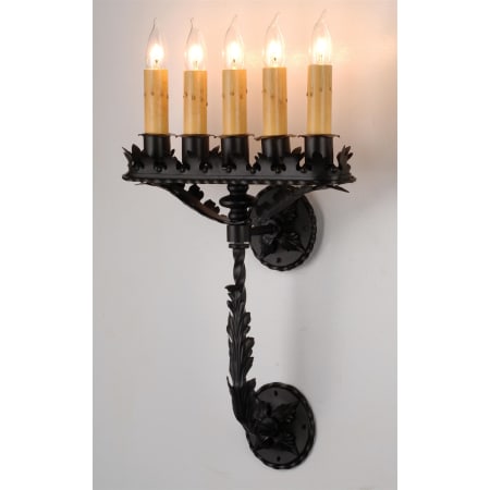 Meyda Tiffany 16" Wide 5 Light Wall Sconce Black