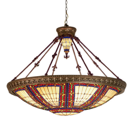 Meyda Tiffany Tiffany Ten Light Down Lighting Pendant Mahogany Bronze