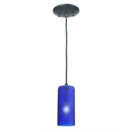 Meyda Tiffany Single Light 5" Wide Mini Pendant with Handmade Shade Black