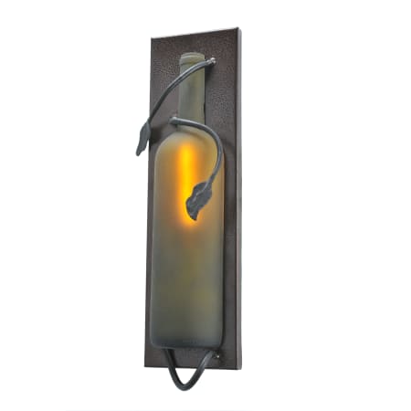 Meyda Tiffany Wine Bottle 4" Wide ADA Compliant Single Light Wall Washer Bronze