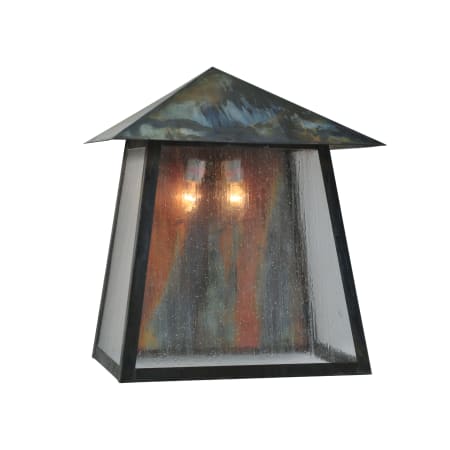 Meyda Tiffany Two Light Down Lighting Outdoor Wall Washer from the Stillwater Collection Weathered Copper