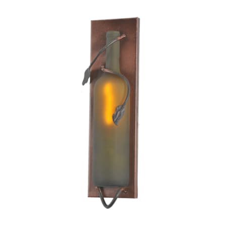 Meyda Tiffany Wine Bottle 4" Wide ADA Compliant Single Light Wall Washer Antique Bronze