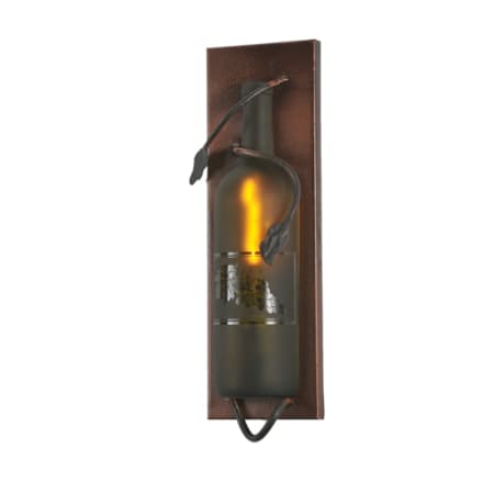 Meyda Tiffany Wine Bottle 4" Wide ADA Compliant Single Light Wall Sconce Antique Bronze