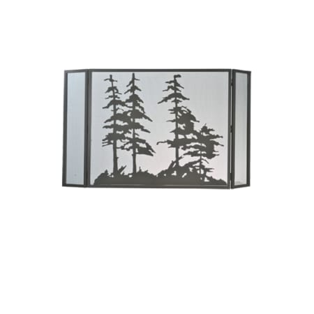 Meyda Tiffany Rustic / Country Mesh Screen Fire screen from the Tall Pines Collection Timeless Bronze