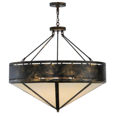 Meyda Tiffany Simple Mission 6 Light Foyer Pendant Amber