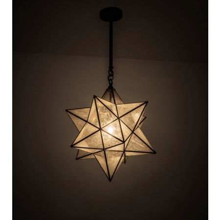 Meyda Tiffany Moravian Stars 1 Light 18" Wide Pendant Craftsman Brown
