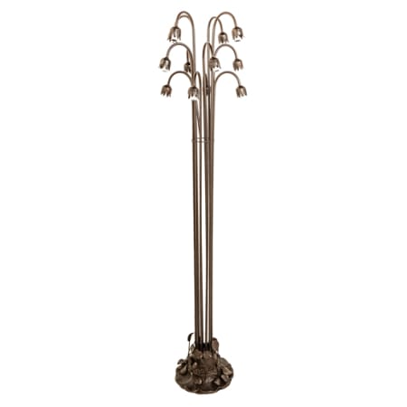 Meyda Tiffany Pond Lily 63" Tall Lamp Base Mahogany Bronze