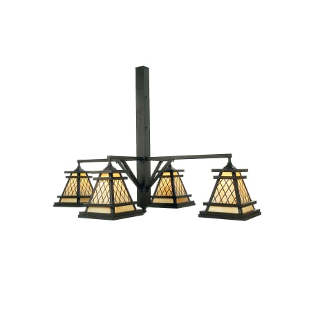 Meyda Tiffany Wilson 4 Light 65" Wide Chandelier with Yellow Acrylic Shade Bronze