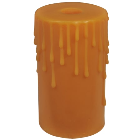 Meyda Tiffany 3.5" W X 6" H Poly Resin Honey Amber Flat Top Candle Cover Honey Amber