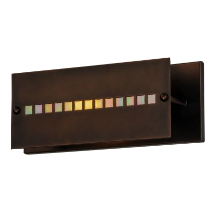 Meyda Tiffany Moss Creek Single Light 16" Wide Bathroom Sconce with White Glass Shade - ADA Compliant Mahogany Bronze