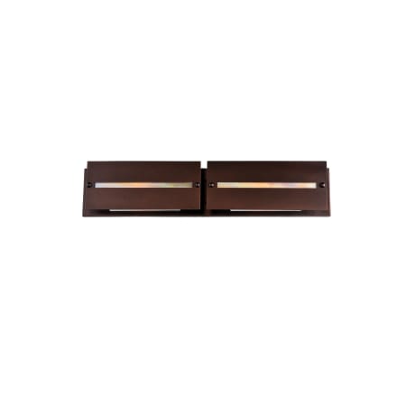 Meyda Tiffany Moss Creek 2 Light 30" Wide Bathroom Vanity Light with White Glass Shade - ADA Compliant Mahogany Bronze