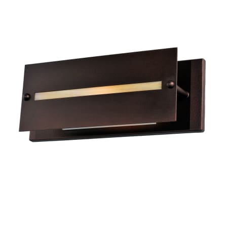 Meyda Tiffany Moss Creek Single Light 16" Wide Bathroom Sconce with White Glass Shade - ADA Compliant Weathered Bronze