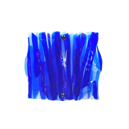Meyda Tiffany 11" W Azul Fused Glass Wall Sconce Blues / Clear