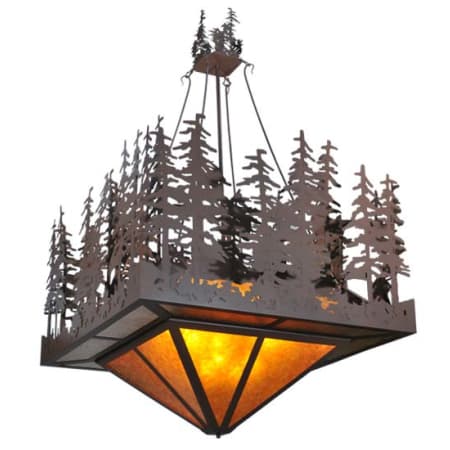 Meyda Tiffany Pine Lake 12 Light 87" Wide Chandelier Cafe-Noir