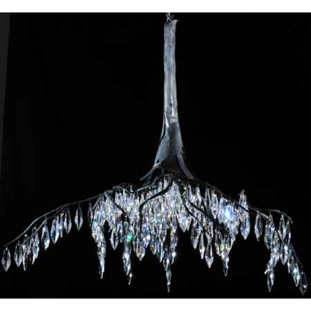 Meyda Tiffany Winter at Stillwater 32" Wide Crystal Waterfall Chandelier Wrought Iron / Hand Wrought Iron