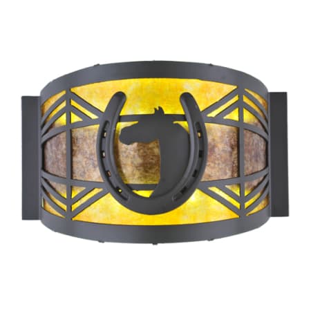 Meyda Tiffany Horseshoe 7" Tall LED Wall Sconce Timeless Bronze