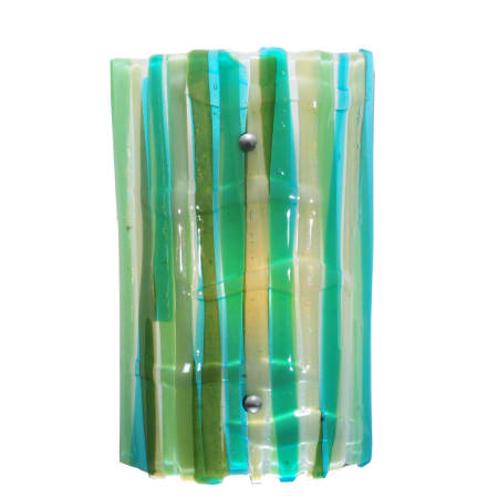 Meyda Tiffany 9" W La Spiaggia Fused Glass Wall Sconce Sea Green / Aqua / Beige