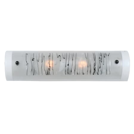 Meyda Tiffany 22" W Twigs Fused Glass Vanity Light Black / White Streamer / White Border