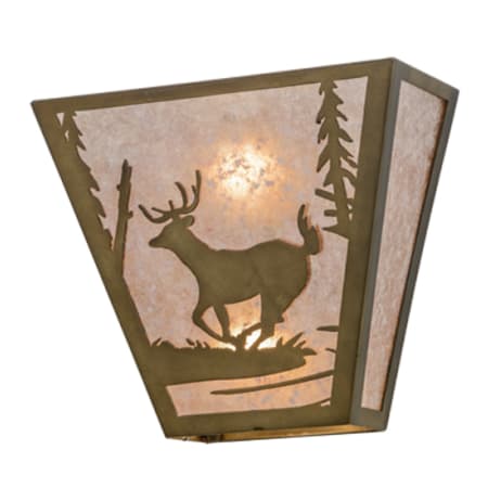 Meyda Tiffany Deer 2 Light 12" Tall Wall Sconce Antique Copper