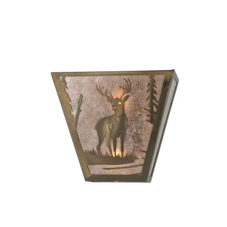 Meyda Tiffany 13" W Deer Creek Wall Sconce Antique Copper / Silver Mica