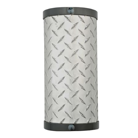 Meyda Tiffany 6" W Diamond Turbine Wall Sconce Steel / Black Chrome Frame