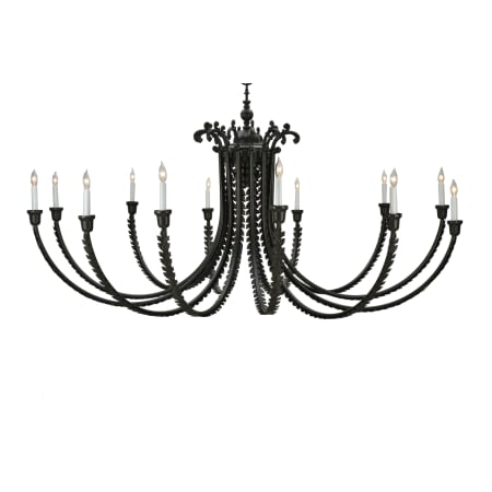 Meyda Tiffany 80" W Oak Bough 12 Light Chandelier Timeless Bronze