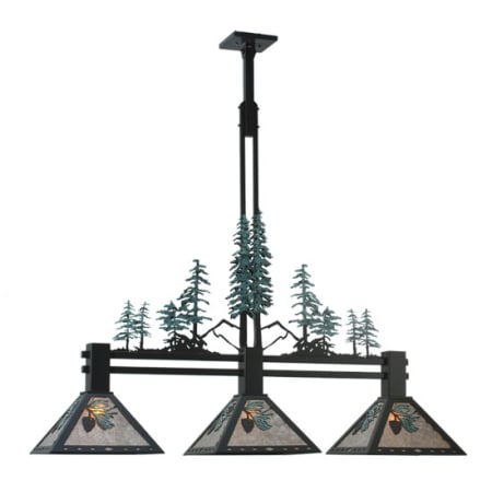 Meyda Tiffany Tall Pines 3 Light 46" Wide Linear Pendant N/A