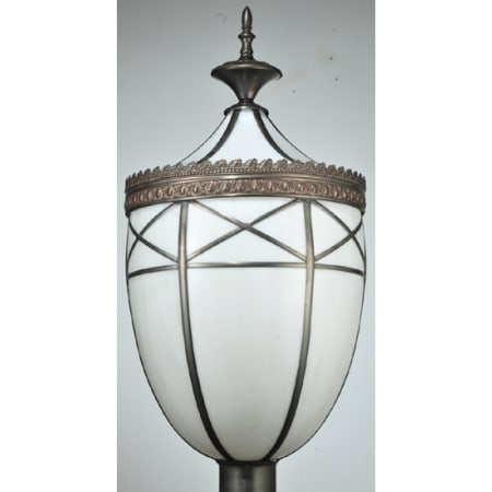 Meyda Tiffany Borough 26" Tall Post Light Craftsman Brown