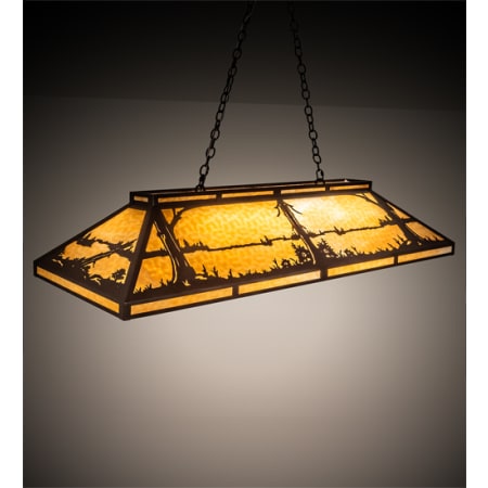 Meyda Tiffany Quiet Pond 9 Light 61" Wide Linear Pendant Cafe Noir
