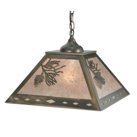 Meyda Tiffany Balsam Pine 2 Light 23" Wide Pendant Antique Copper