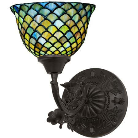 Meyda Tiffany Tiffany 11" Tall Wall Sconce Mahogany Bronze