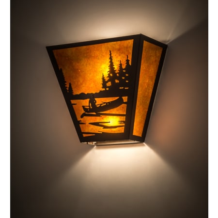 Meyda Tiffany Canoe 2 Light 12" Tall Wall Sconce Timeless Bronze