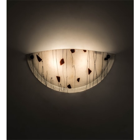 Meyda Tiffany Metro 2 Light 9" Tall Wall Sconce White Iridescent