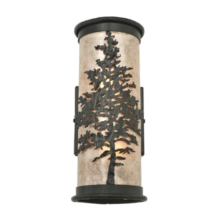 Meyda Tiffany 5" W Tamarack Wall Sconce Black / Silver Mica
