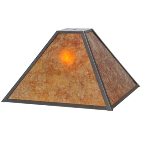 Meyda Tiffany Square Mission 7" Tall Lamp Shade Craftsman Brown