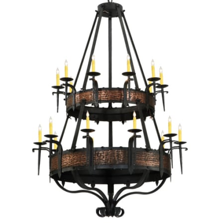 Meyda Tiffany Costello 20 Light 48" Wide Taper Candle Style Chandelier - Wrought Iron Finish Wrought Iron