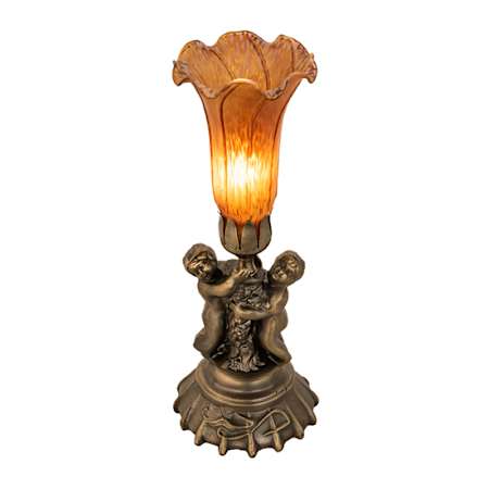 Meyda Tiffany 13" Tall Novelty Table Lamp Antique Brass