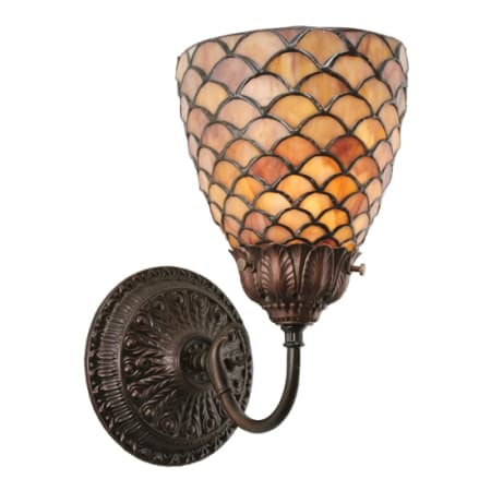 Meyda Tiffany Tiffany 10" Tall Wall Sconce Mahogany Bronze