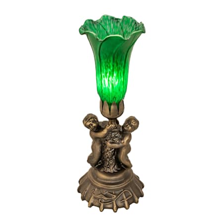 Meyda Tiffany 13" Tall Novelty Table Lamp Antique Brass