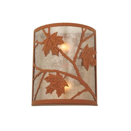 Meyda Tiffany 10" W Maple Leaf Wall Sconce Earth / Silver Mica