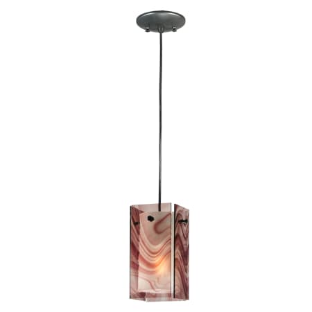 Meyda Tiffany 5" Square Quadrato Chambord Swirl Mini Pendant Chambord Swirl