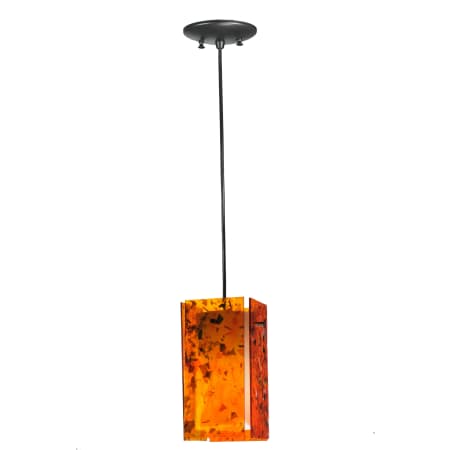 Meyda Tiffany 5" Square Quadrato Magma Mini Pendant Magma