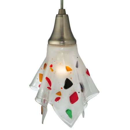 Meyda Tiffany 9.5" W Pebbles Handkerchief Fused Glass Mini Pendant Clear / Multi Chips Random