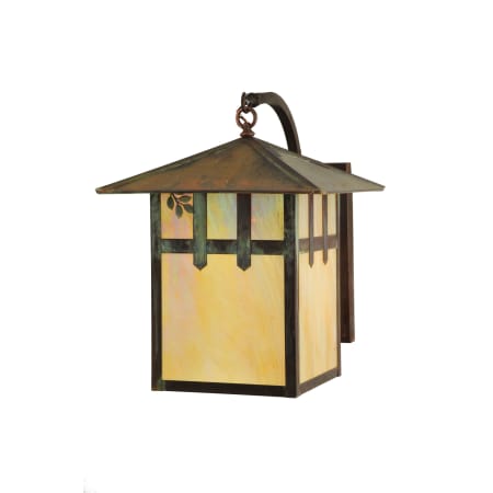 Meyda Tiffany 16" W Seneca Double Cross Mission with Branch Curved Arm Wall Sconce Vintage Copper