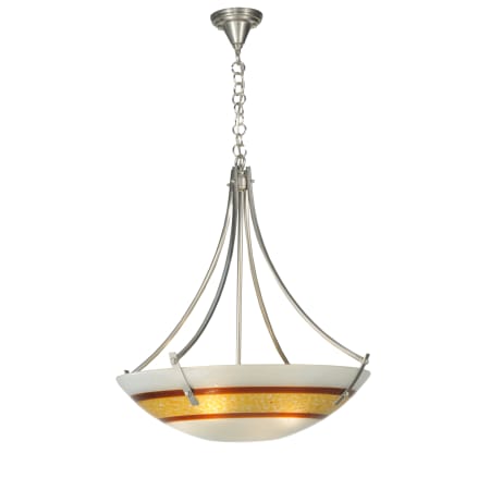 Meyda Tiffany 26" W Saturno Fused Glass Inverted Pendant Dark Amber Ring
