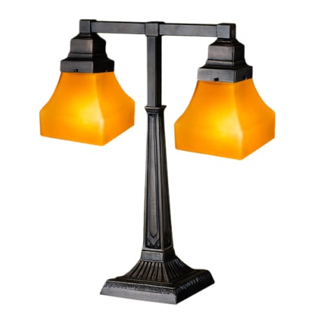 Meyda Tiffany Bungalow 2 Light 20" Tall Buffet Table Lamp Mahogany Bronze