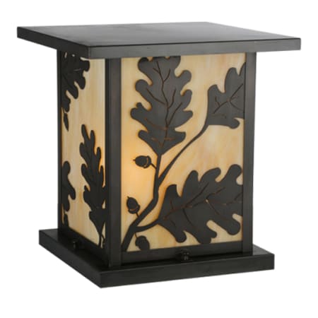 Meyda Tiffany Hyde Park 15" Tall Pier Mount Post Light Craftsman Brown